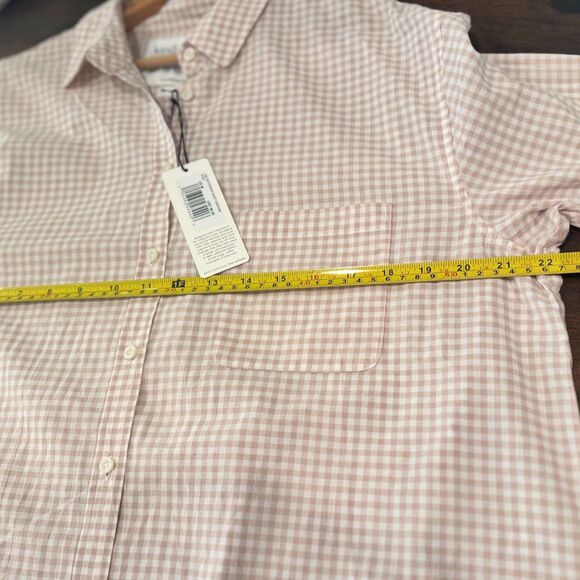 Unsubscribed Boyfriend Shirt Rose Gingham Check Size M – 100% Cotton – NWT $98 - Picture 4 of 14